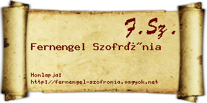 Fernengel Szofrónia névjegykártya